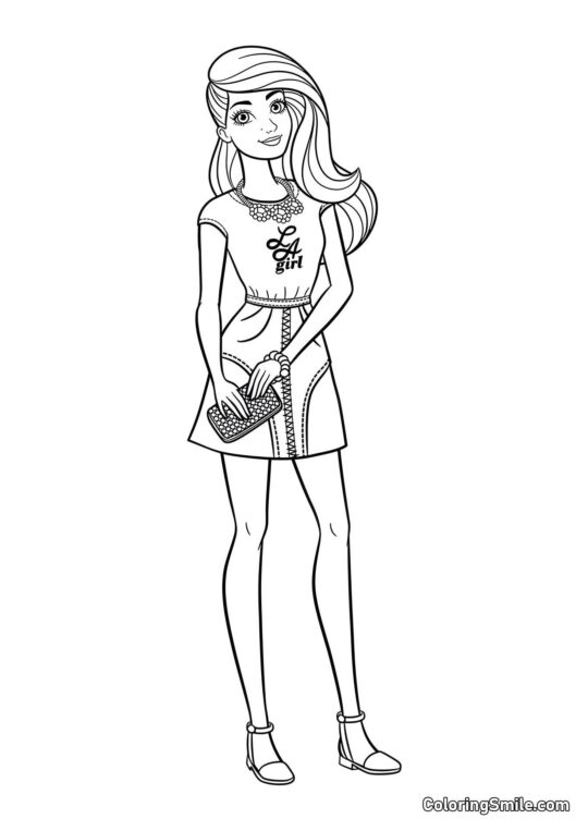 Barbie em Los Angeles - Página para Colorir