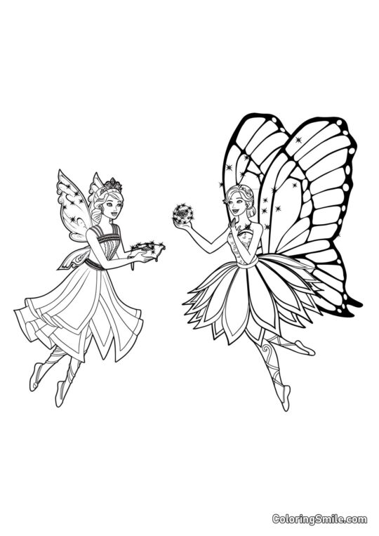 Fadas - Página para Colorir