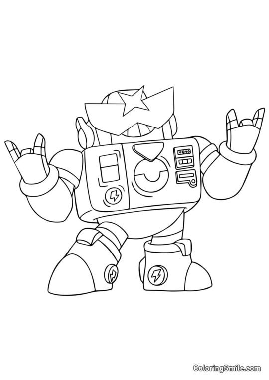 Colt Brawl Stars - Página para Colorir