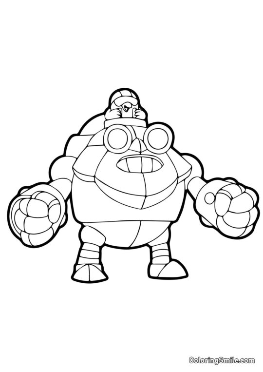 Dynamike Brawl Stars - Página para Colorir