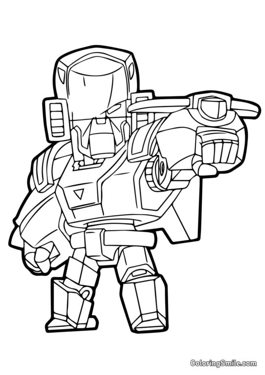Mecha Bo Brawl Stars - Página para Colorir