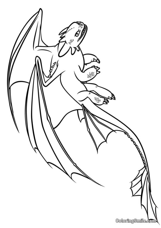 Dragão Maléfico - Página para Colorir