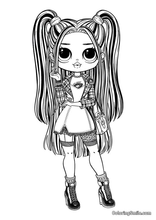 LOL OMG Garota Alternativa LOL OMG Garota Alternativa - Página para Colorir