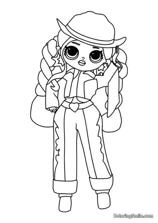 Cowgirl Lonestar LOL OMG Remix Cowgirl Lonestar LOL OMG Remix - Página para Colorir