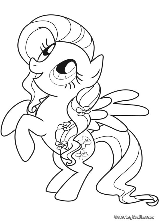 Pônei Fluttershy Pônei Fluttershy - Página para Colorir