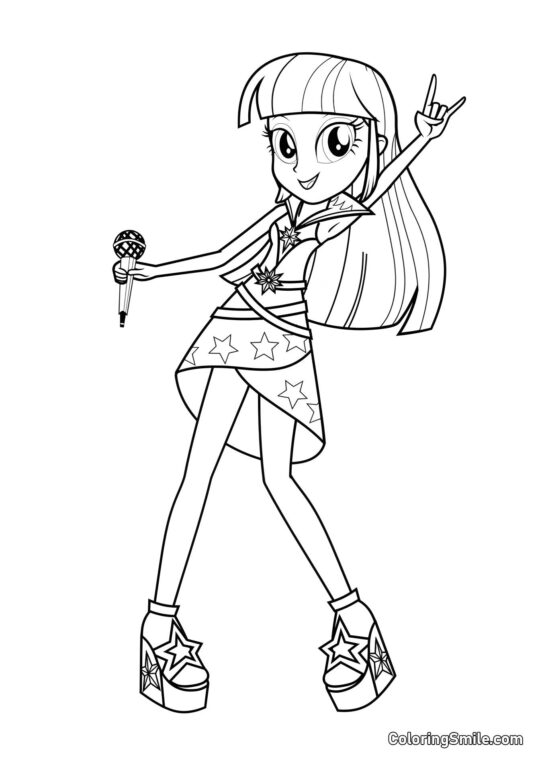 Twilight Sparkle de Equestria Twilight Sparkle de Equestria - Página para Colorir