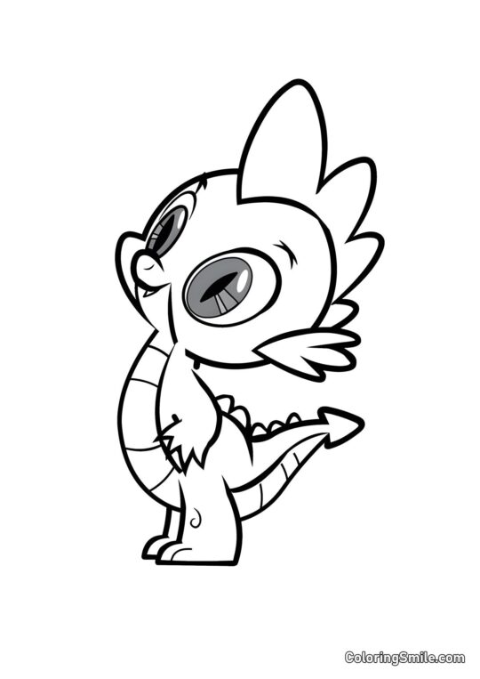 Spike de My Little Pony Spike de My Little Pony - Página para Colorir