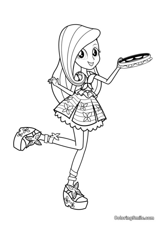 Fluttershy de Equestria Fluttershy de Equestria - Página para Colorir
