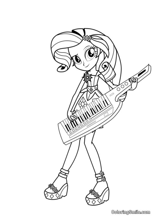 Rarity de Equestria Rarity de Equestria - Página para Colorir