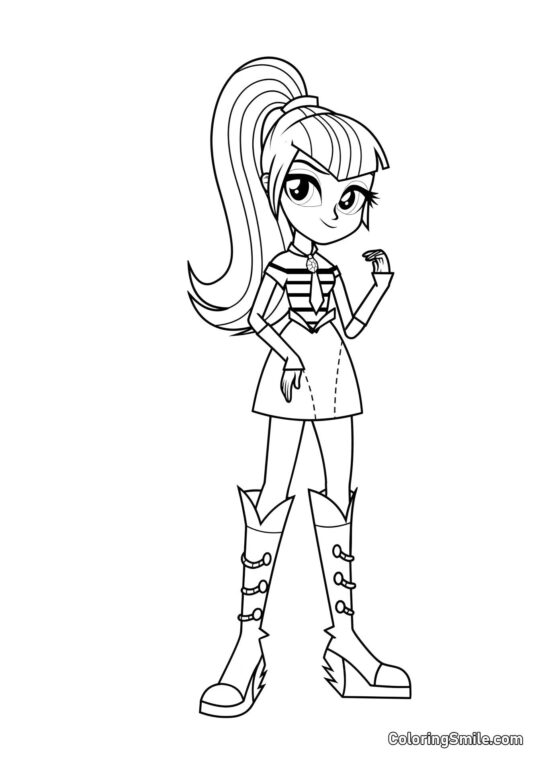 Sonata Dusk de Equestria Sonata Dusk de Equestria - Página para Colorir