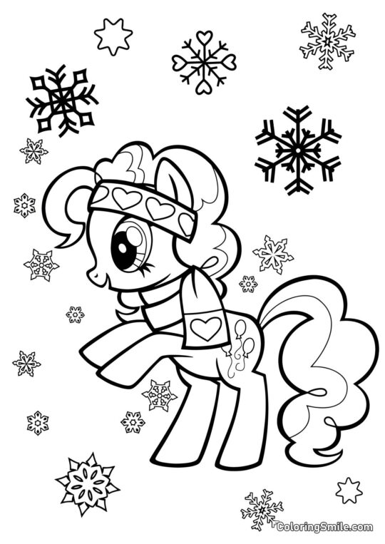 Pinkie Pie e Flocos de Neve Pinkie Pie e Flocos de Neve - Página para Colorir