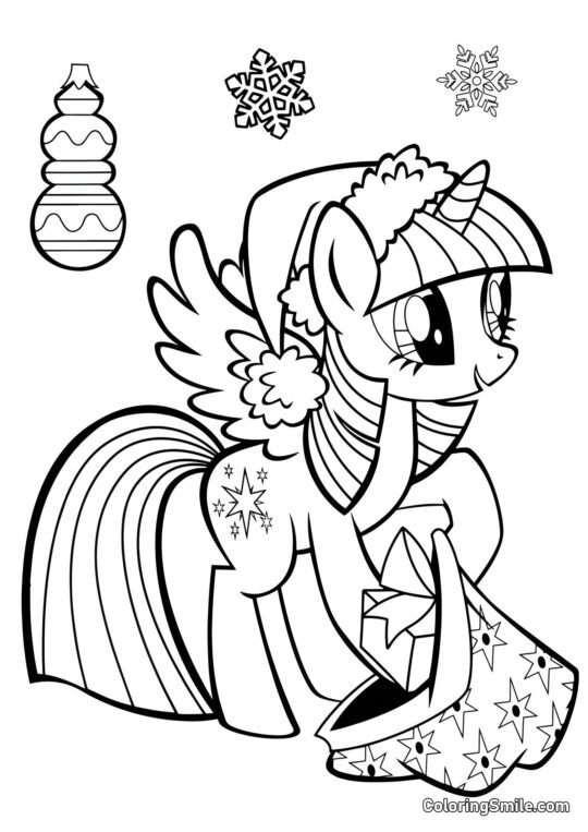 Brilho com Presentes de Ano Novo Brilho com Presentes de Ano Novo - Página para Colorir