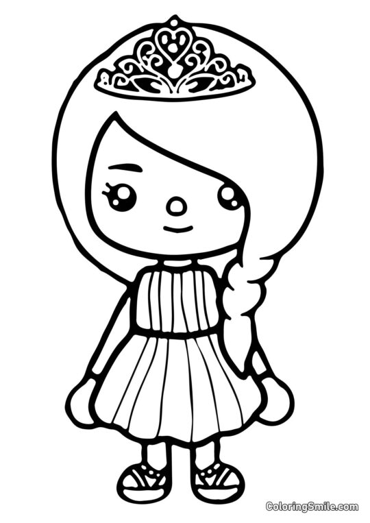 Toca Boca Elsa - Página para Colorir