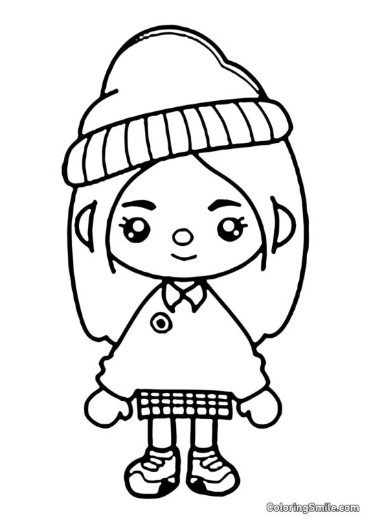 Toca Boca irmã mais nova da fofura - Página para Colorir