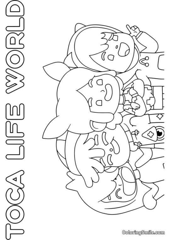 Toca Boca Mundo da Vida - Página para Colorir