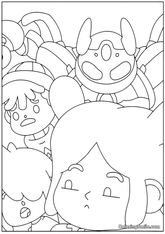 Toca Boca menino, menina e robô - Página para Colorir