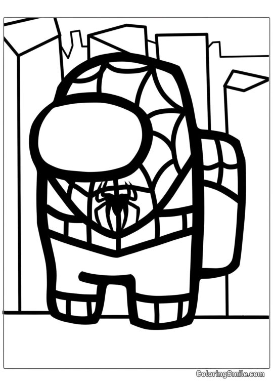 Spider-Man Among Us - Página para Colorir