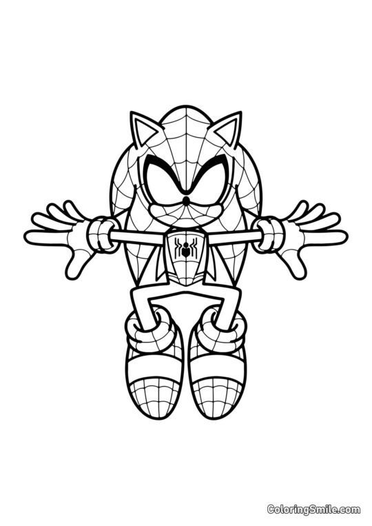 Spider-Man Sonic - Página para Colorir