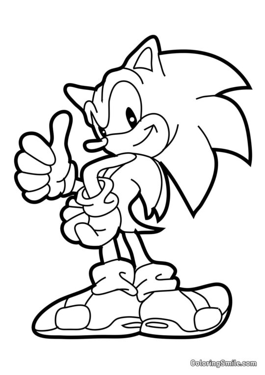 Sonic - Página para Colorir