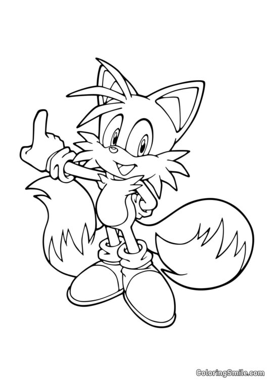 Tails a Raposa do Sonic - Página para Colorir