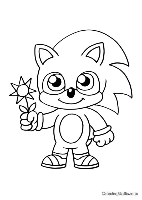Baby Sonic - Página para Colorir