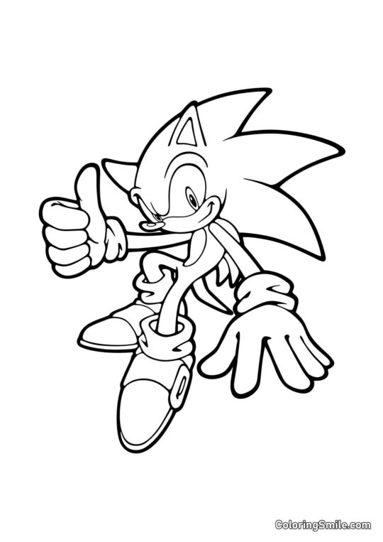 Sonic Legal - Página para Colorir
