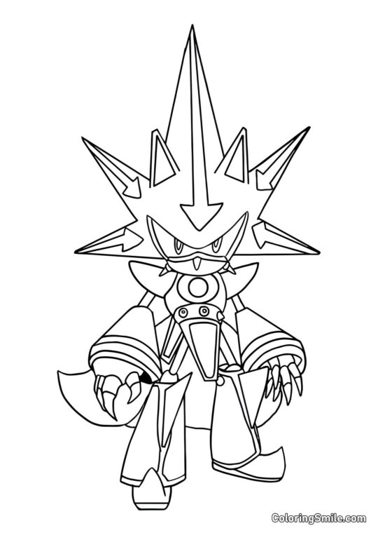 Armadura do Sonic - Página para Colorir