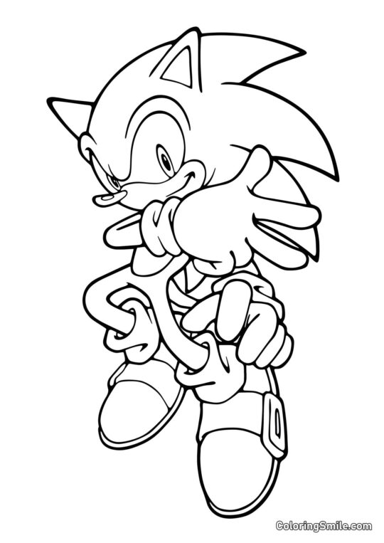 Sonic (Sonic) - Página para Colorir