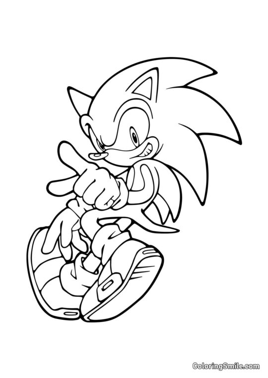 Sonic O Ouriço - Página para Colorir