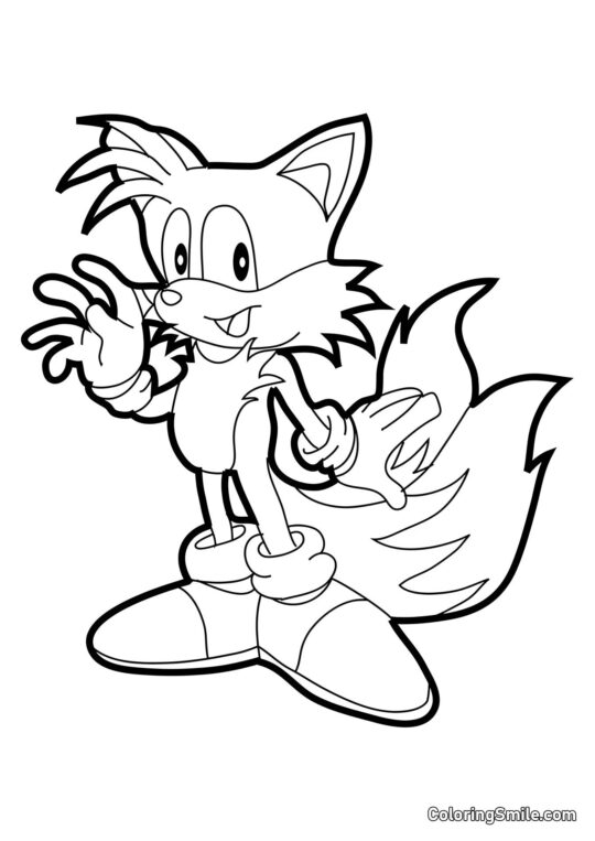 Miles – Amigo do Sonic - Página para Colorir