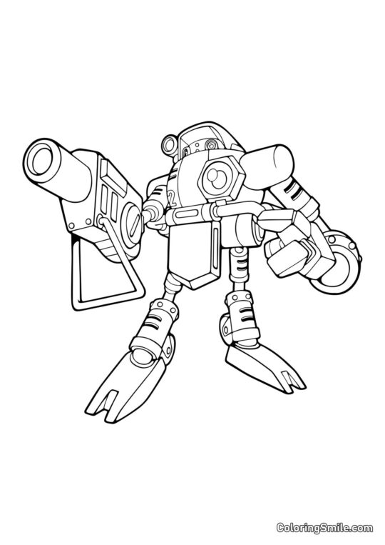 Robô E-102 Gamma do Sonic - Página para Colorir