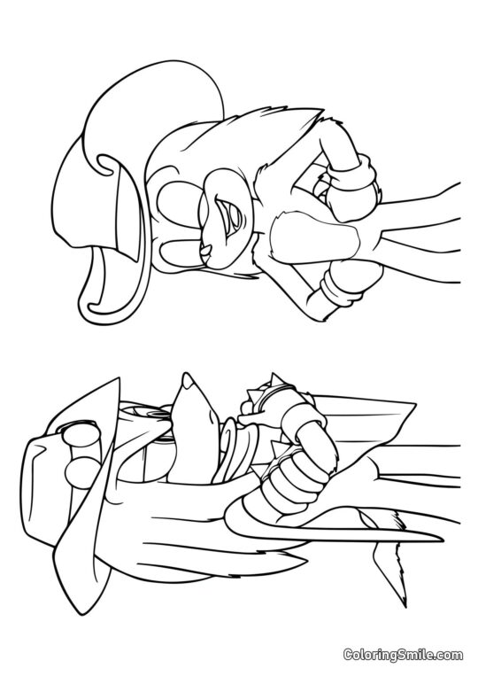 Echidnas do Sonic - Página para Colorir