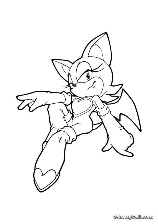 Rouge Legal do Sonic - Página para Colorir
