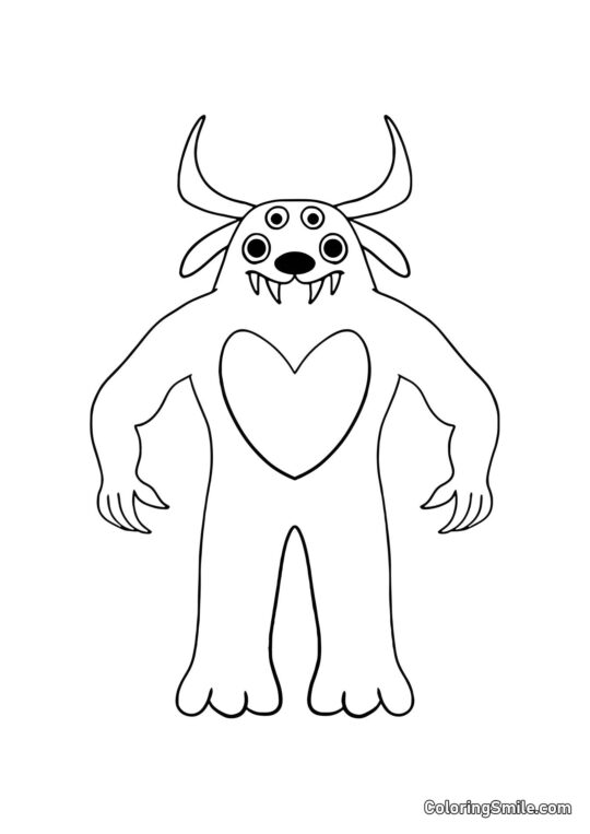 Doutor Fluffy Pants do jardim de infância Banban - Página para Colorir