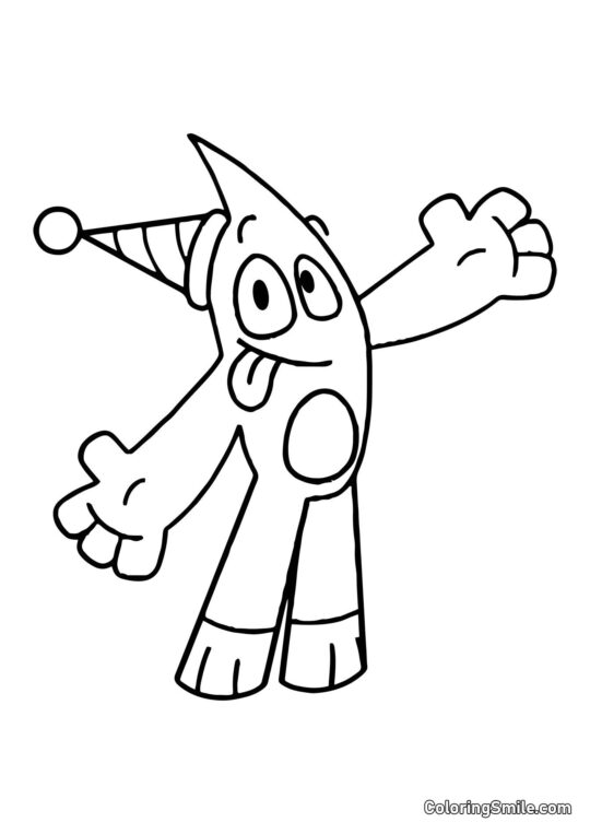 Banban com chapéu de Papai Noel - Página para Colorir