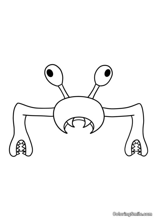 Crabzilla do jardim de infância Banban - Página para Colorir