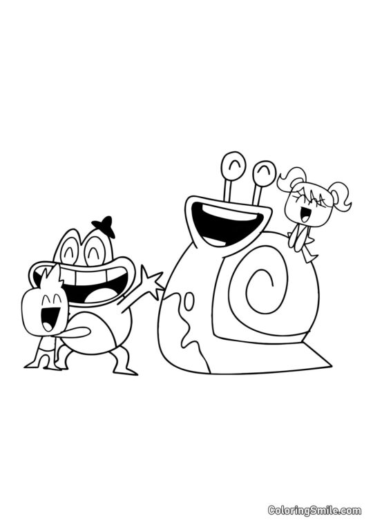 Heróis fofos do jardim de infância Banban 2 - Página para Colorir