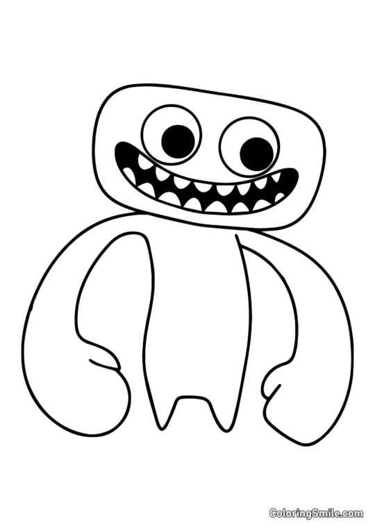 Jumbo Josh sorridente - Página para Colorir