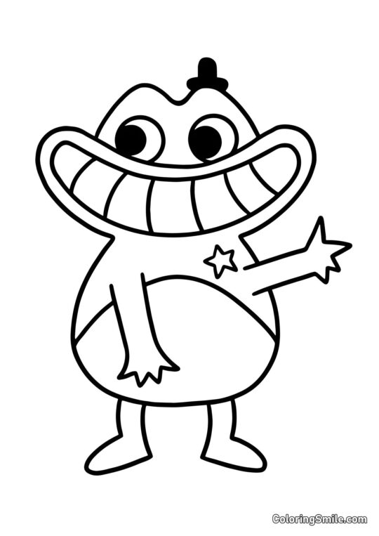 Xerife Jeff do jardim de infância Banban - Página para Colorir