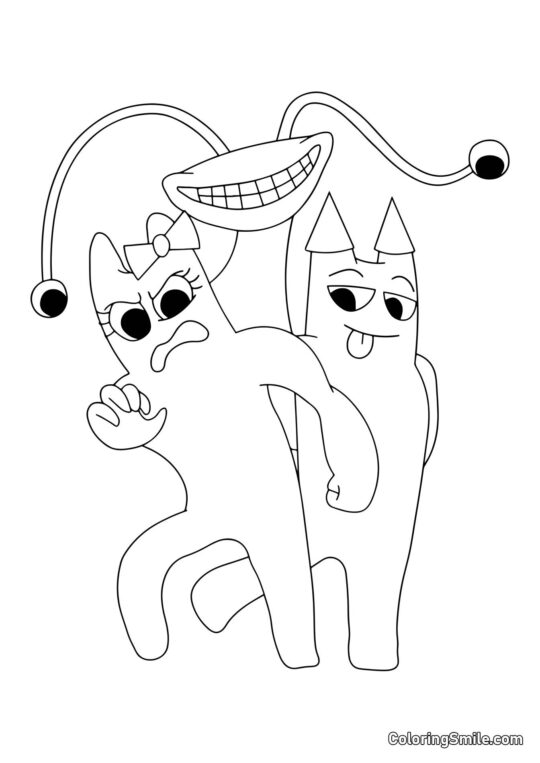 Banban, Banbalina e caracol Selene - Página para Colorir