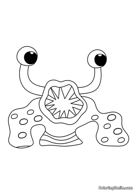 Monstro dentado Nibbler - Página para Colorir