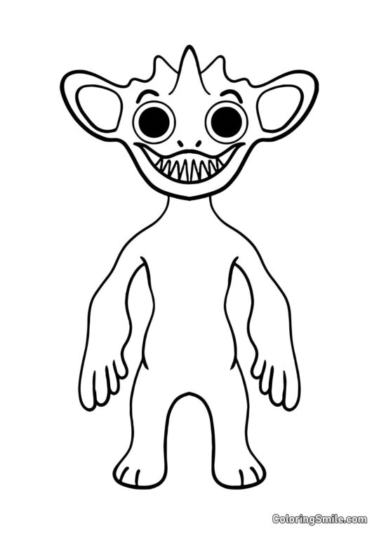 Miley sorridente do jardim de infância Banban - Página para Colorir