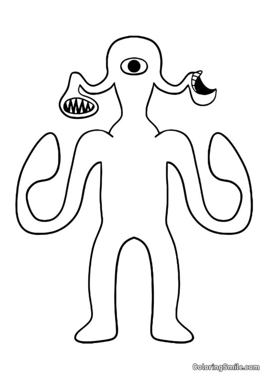 Geyser tóxico do jardim de infância Banban - Página para Colorir