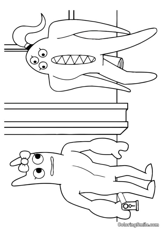 Banbalina e Nabnalina - Página para Colorir