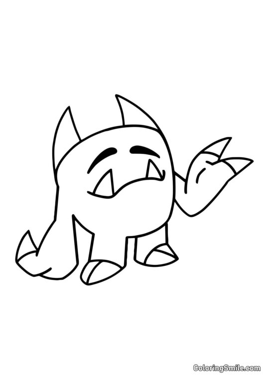 Capitão Fiddles fofo - Página para Colorir