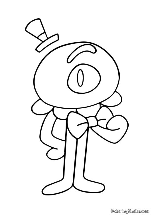 Stinger Flynn com fantasia - Página para Colorir