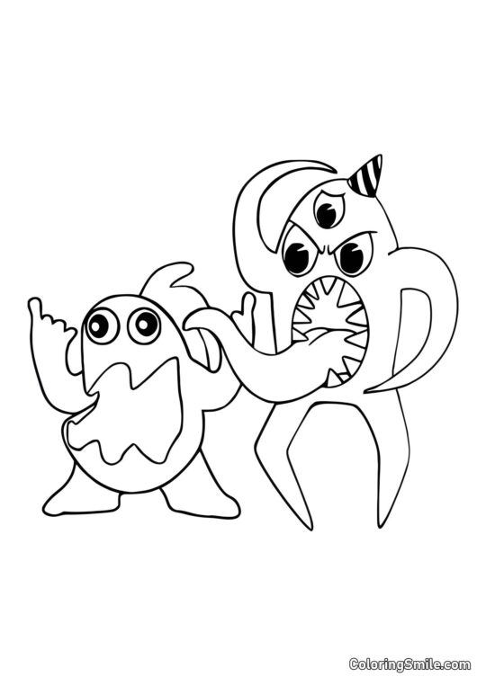 Joel fedorento e Nabnab - Página para Colorir