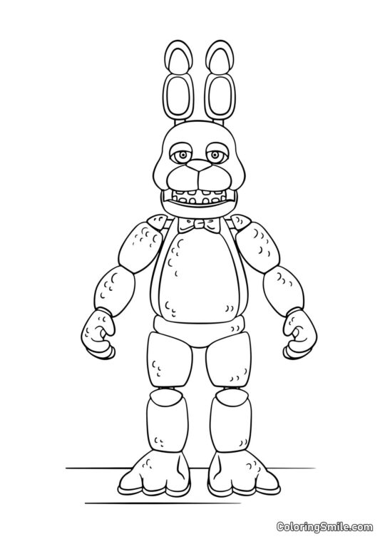 Animatrônico Bonnie - Página para Colorir