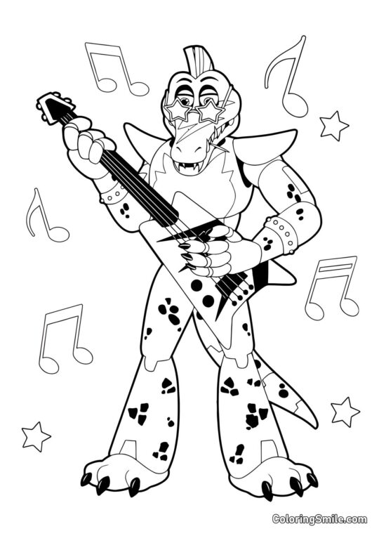 Animatrônico Monty - Página para Colorir