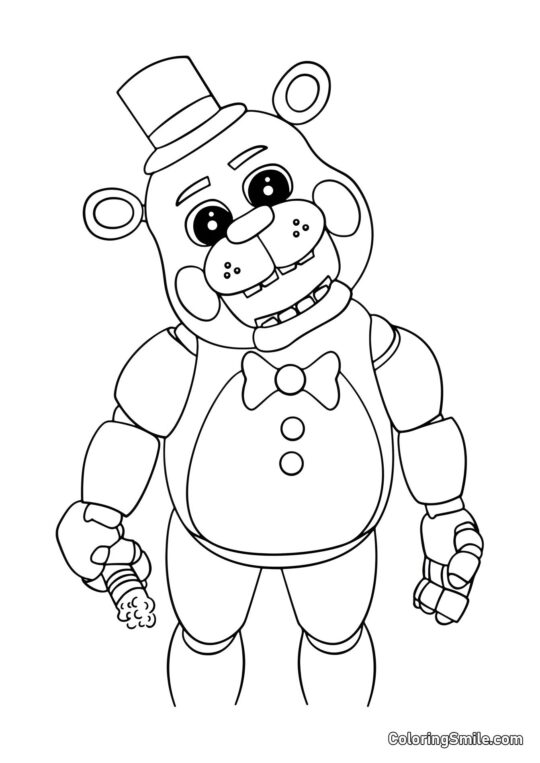 Freddy Fofo de FNAF - Página para Colorir